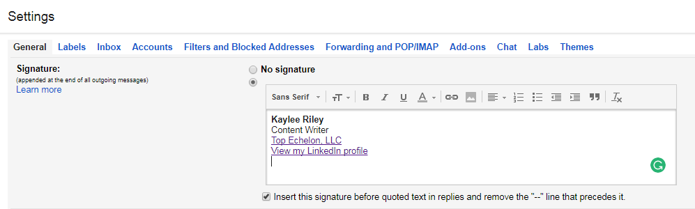 how do i add a hyperlink to my email signature in outlook 365