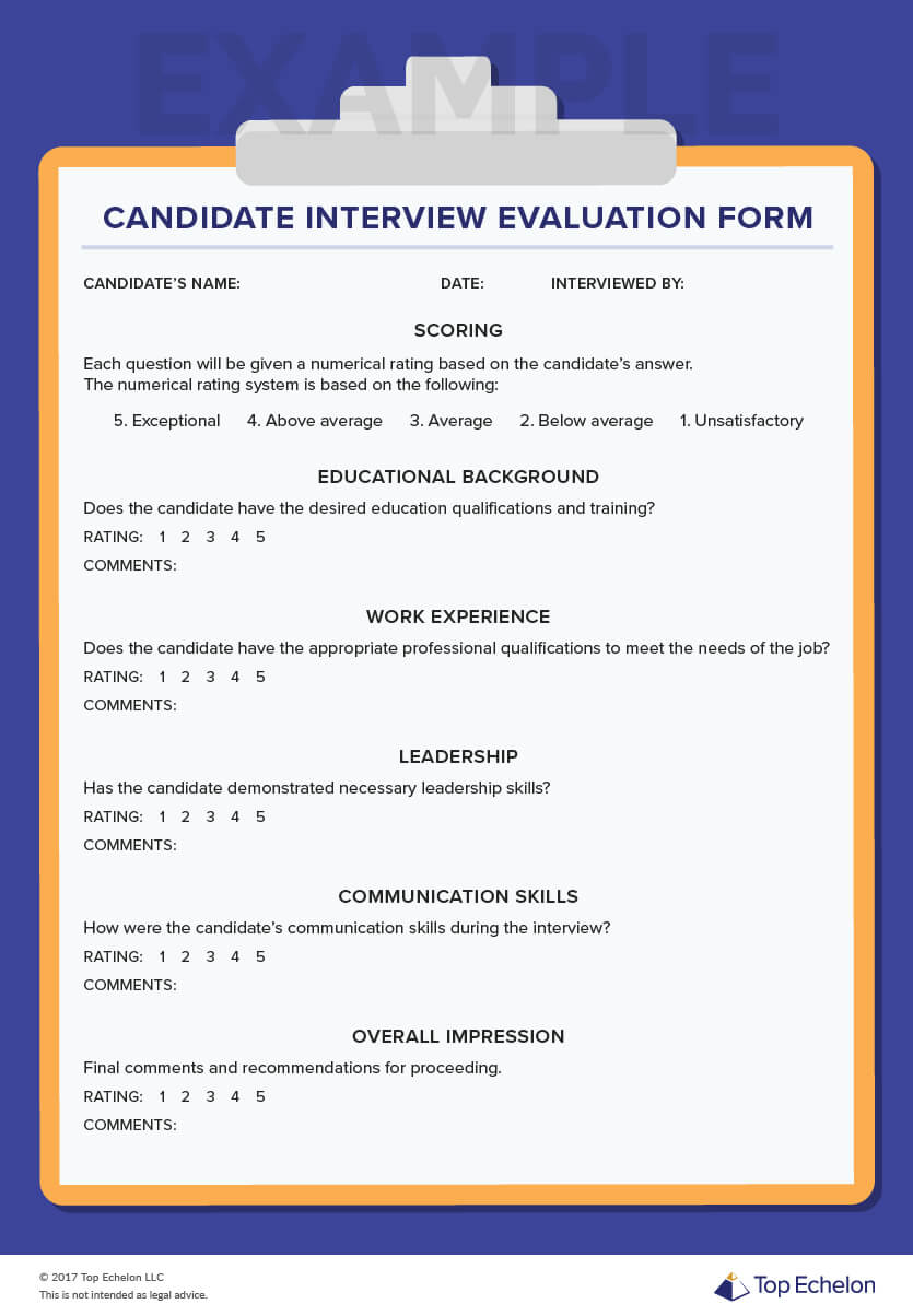 Guide for Evaluating Candidates in a Job Interview