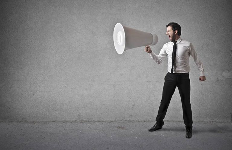 Man With Giant Megaphone