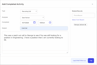 Activities in TE Recruit
