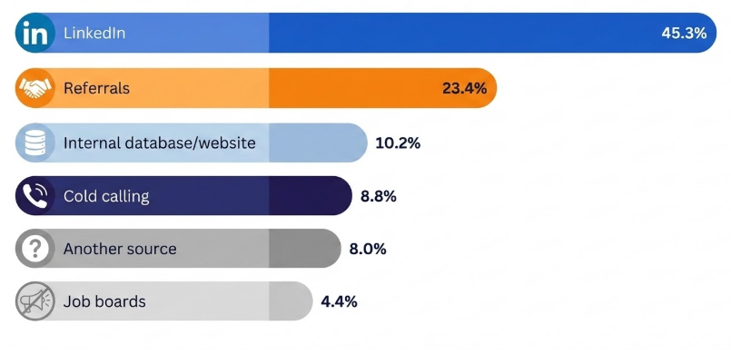 chart: Where recruiters found their highest quality candidates